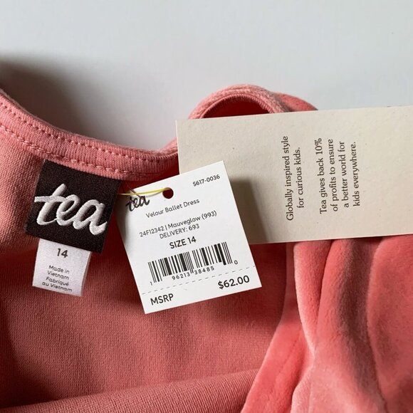 NWT Tea Collection Girl Velour Ballet Dress 14 years - Picture 4 of 7